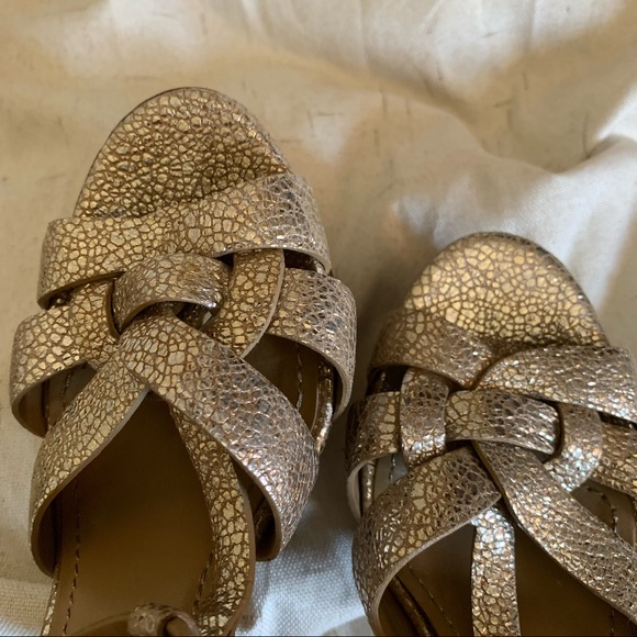 YSL tribute platform gold leather heels - Picture 15 of 16